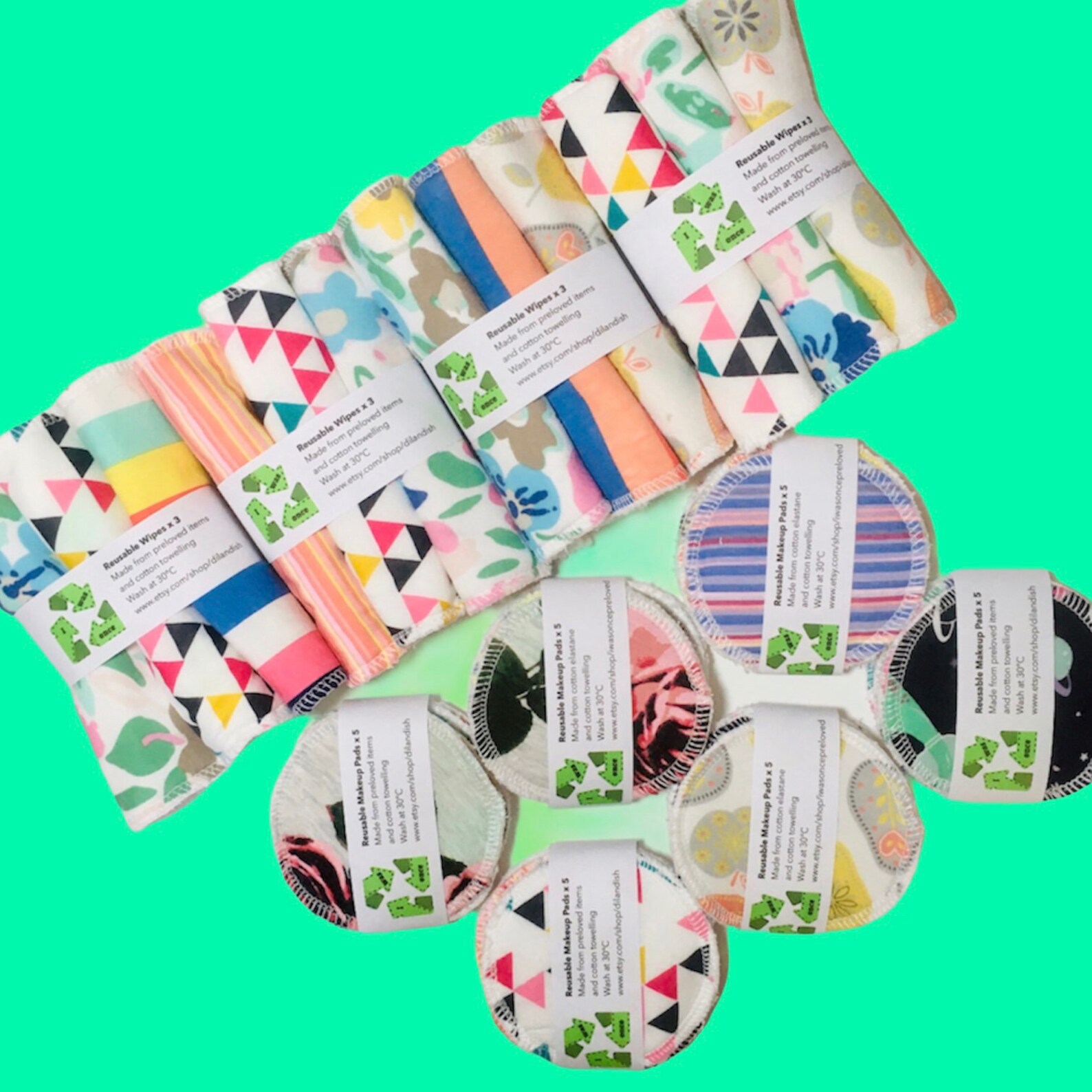 Reusable Makeup Pads Eco Friendly Made from Preloved items Etsy