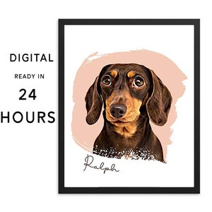 Pet portrait digital download file, custom dog lover gift, custom dog portrait , dog mom gift, custom cat print DIGITAL FILE