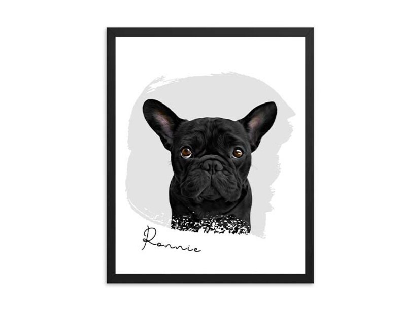 Pet Portrait Digital Download File Custom Dog Lover Gift Etsy