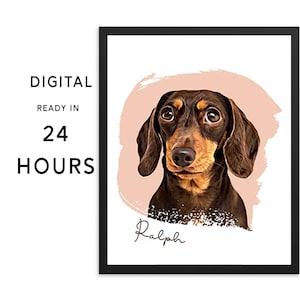 Custom Pet portrait digital file or print , Christmas gift for dog lover, custom cat print , dog mom gift, gift for him or her, unique dog