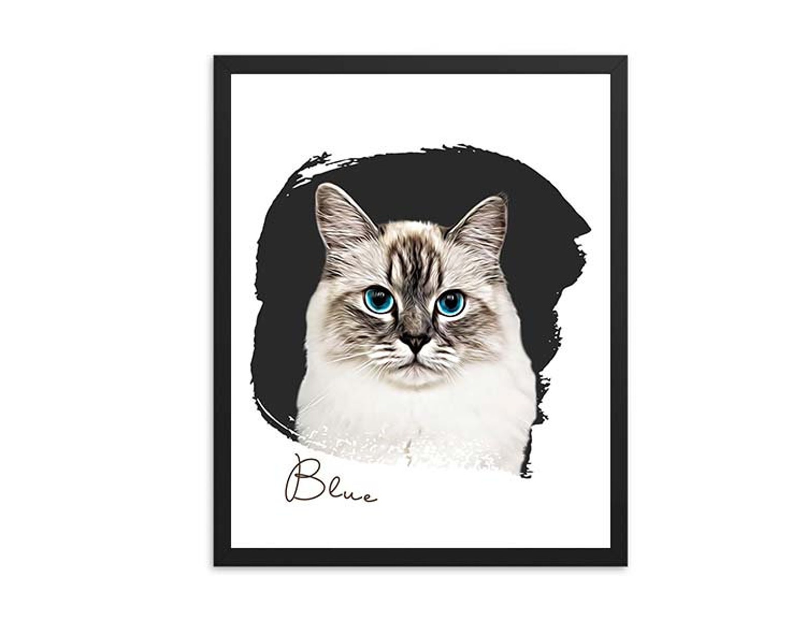 Custom Pet Portrait Digital Download File or Print for Dog Mom Etsy