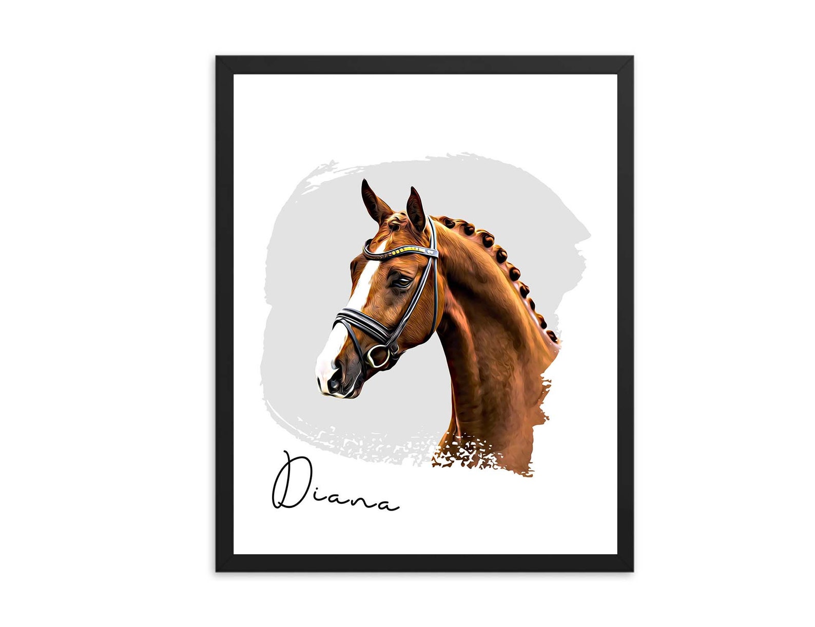 Custom Pet Portrait Digital Download File or Print for Dog Mom Etsy