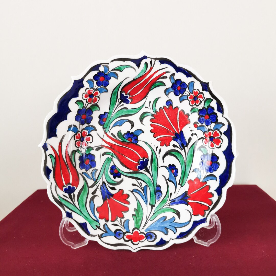 7'' Turkish Wall Plate Colourful Wall Decor Ceramic Etsy