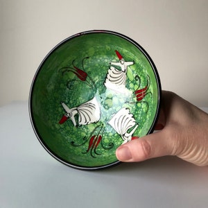 Whirling Dervishes Handmade Turkish Ceramic Bowls | Red, Blue, Green, White Handpainted Mezze Bowls 16 cm/ 6"