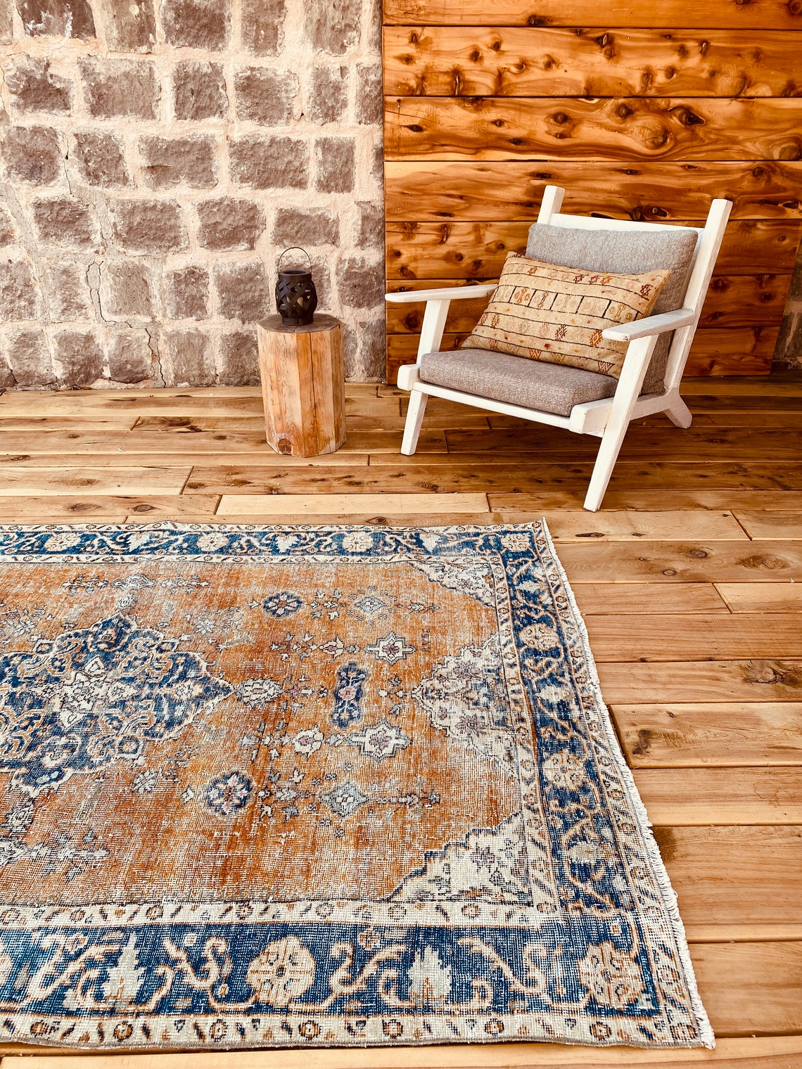 Vintage Rug Turkish hand woven Rug Carpet Wool Area Living Etsy