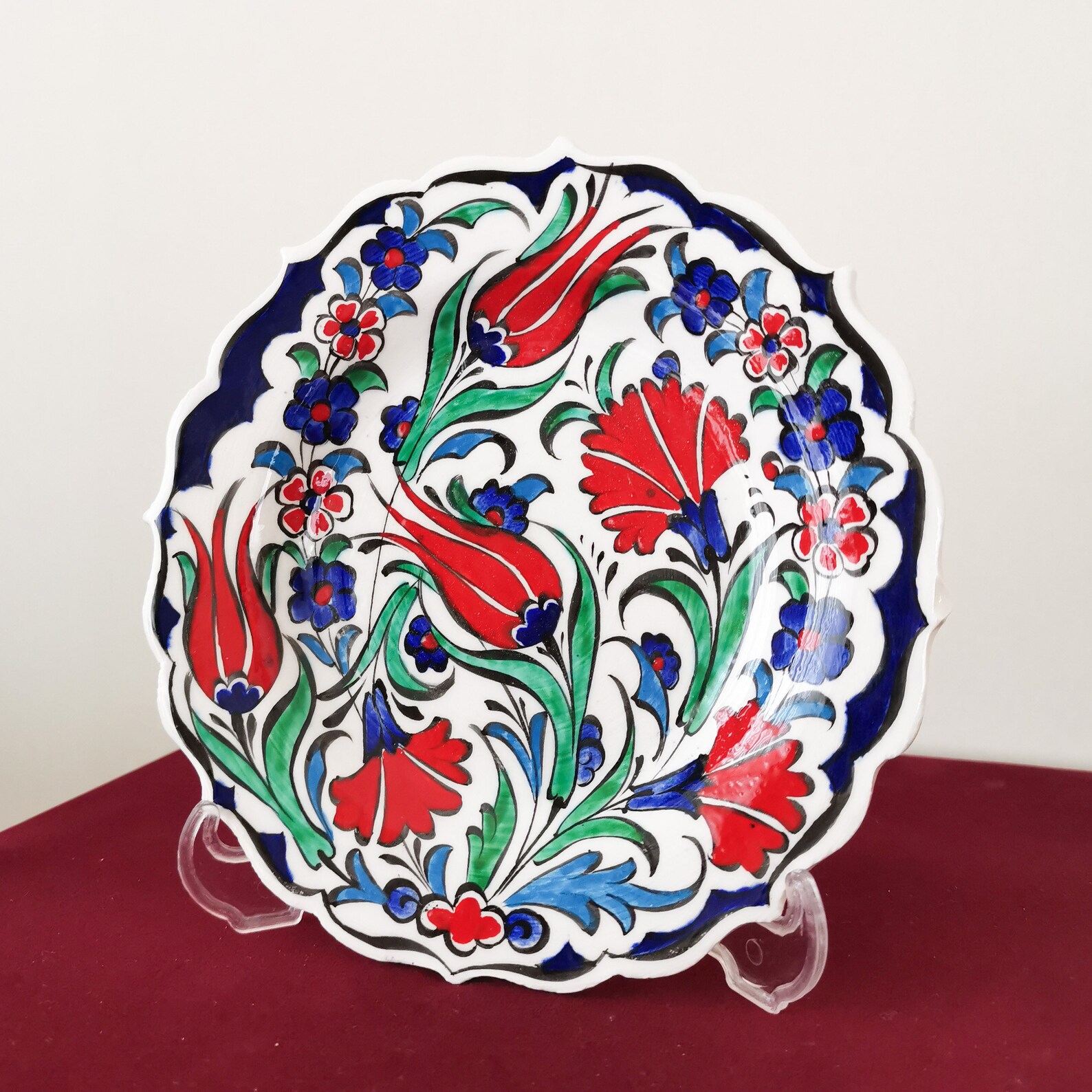 7'' Turkish Wall Plate Colourful Wall Decor Ceramic Etsy