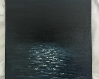 Dark Ocean Gemälde - “Allein”