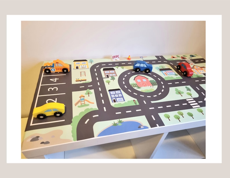 Road Map Furniture Sticker 4 CUBE IKEA Kallax Children's Road Map