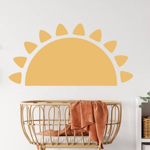 Grande adesivo da parete Boho Sunshine / Decorazione da parete per la scuola materna dei bambini / Decorazione della sala giochi