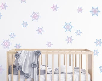 Snowflake Wall Sticker Decals | Ice Princess Decor Inspired | Frozen Wall Sticker
