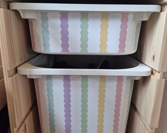 Papier vinyle Trofast IKEA | Stickers de rangement IKEA boules pétoncles | Stickers Trofast