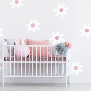 Ex Large Daisy Wall Sticker Decals | Flower Stickers | Floral Nursery Wall Stickers | Self Adhesive Vinyl Wall Stickers