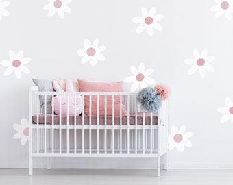 Ex Large Daisy Wall Sticker Decals | Flower Stickers | Floral Nursery Wall Stickers | Self Adhesive Vinyl Wall Stickers