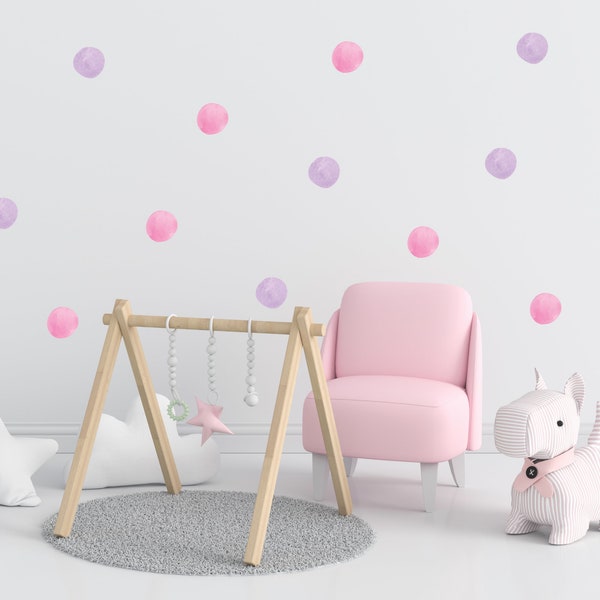 Purple Dot Wall Decals Etsy