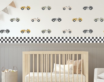 Racing Car Vehicle Wall Sticker Decals | Nursery Wall Art | Bedroom Playroom Decor