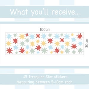 Irregular Star Wall Sticker Decals | Nursery Playroom Decor image 2
