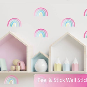 Regenbogen Wandaufkleber | Regenbogen Aufkleber | Wandtattoo Kinderzimmer | Spielzimmer Dekor