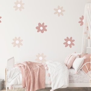 Large Daisy Wall Sticker Decals | Flower Stickers | Floral Nursery Wall Stickers | Self Adhesive Vinyl Wall Stickers