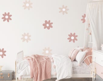 Large Daisy Wall Sticker Decals | Flower Stickers | Floral Nursery Wall Stickers | Self Adhesive Vinyl Wall Stickers