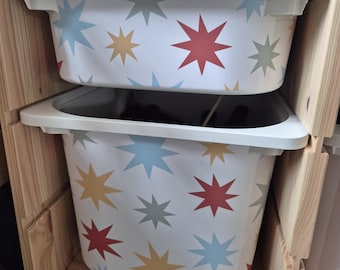 IKEA Trofast Vinyl Wrap | Star IKEA Storage Decals | Trofast Stickers