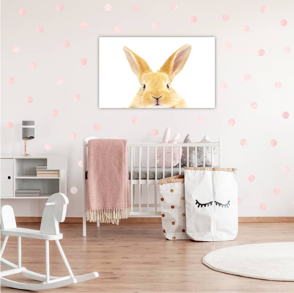 Pink Watercolour Polka Dot Wall Sticker Decals Etsy