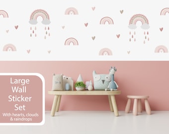 Pink Rainbow Wall Decals | Nursery Wall Stickers