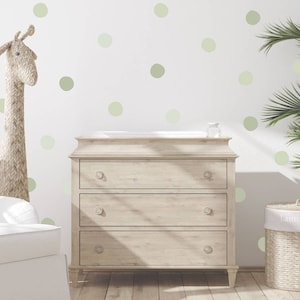 Green Polka Dot Wall Sticker Decals | Children's Nursery Wall Art | Sage Green Playroom Decor