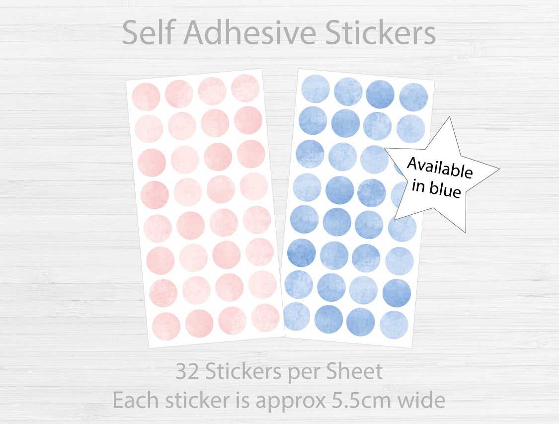 Pink Watercolor Polka Dot Wall Decals | Nursery Decor - Etsy