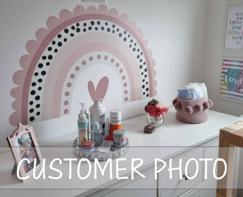Extra Large Pink Rainbow Wall Sticker Decal Children's Etsy