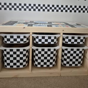 IKEA Trofast Vinyl Wrap | Checkerboard IKEA Storage Decals | Trofast Stickers