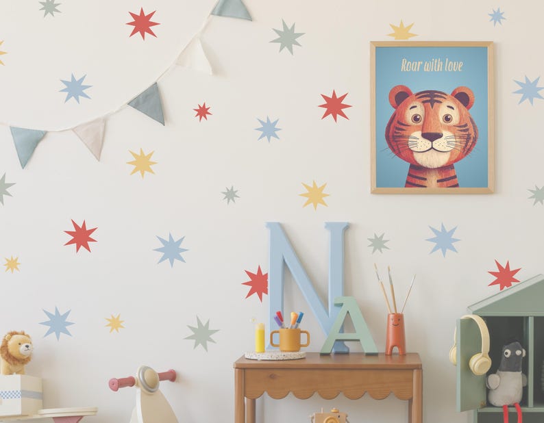 Irregular Star Wall Sticker Decals | Nursery Playroom Decor image 1