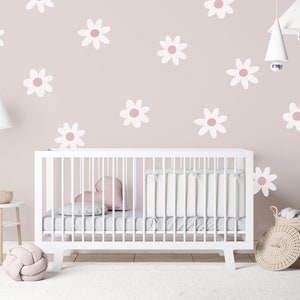 Daisy Wall Sticker Decals | Flower Stickers | Floral Nursery Wall Stickers | Self Adhesive Vinyl Wall Stickers