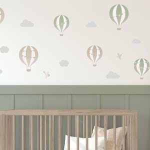 Hot Air Balloon Wall Sticker Decals | Nursery Wall Art | Bedroom Playroom Decor