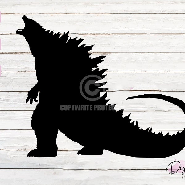 Godzilla svg for cricut | Godzilla silhouette svg  | Godzilla cut file | svg file for cricut | Digital download | svg | eps | png