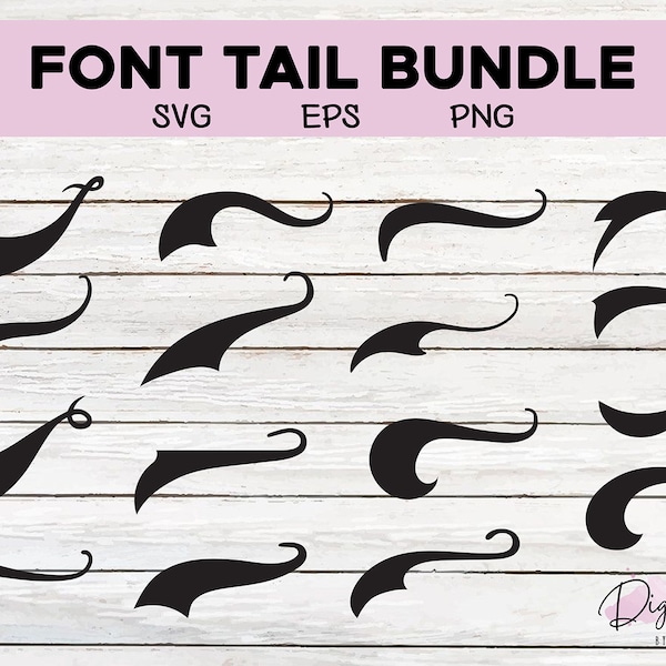 font tails bundle svg | font tails svg files for cricut | font tail svg | text tails svg | baseball tails svg