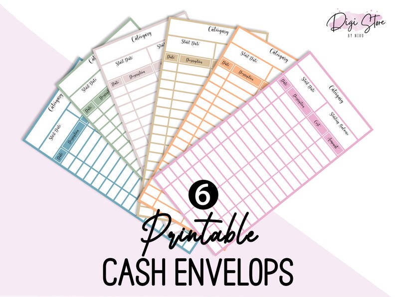 Printable Cash Envelope Template Cash Envelope Tracker Etsy Canada