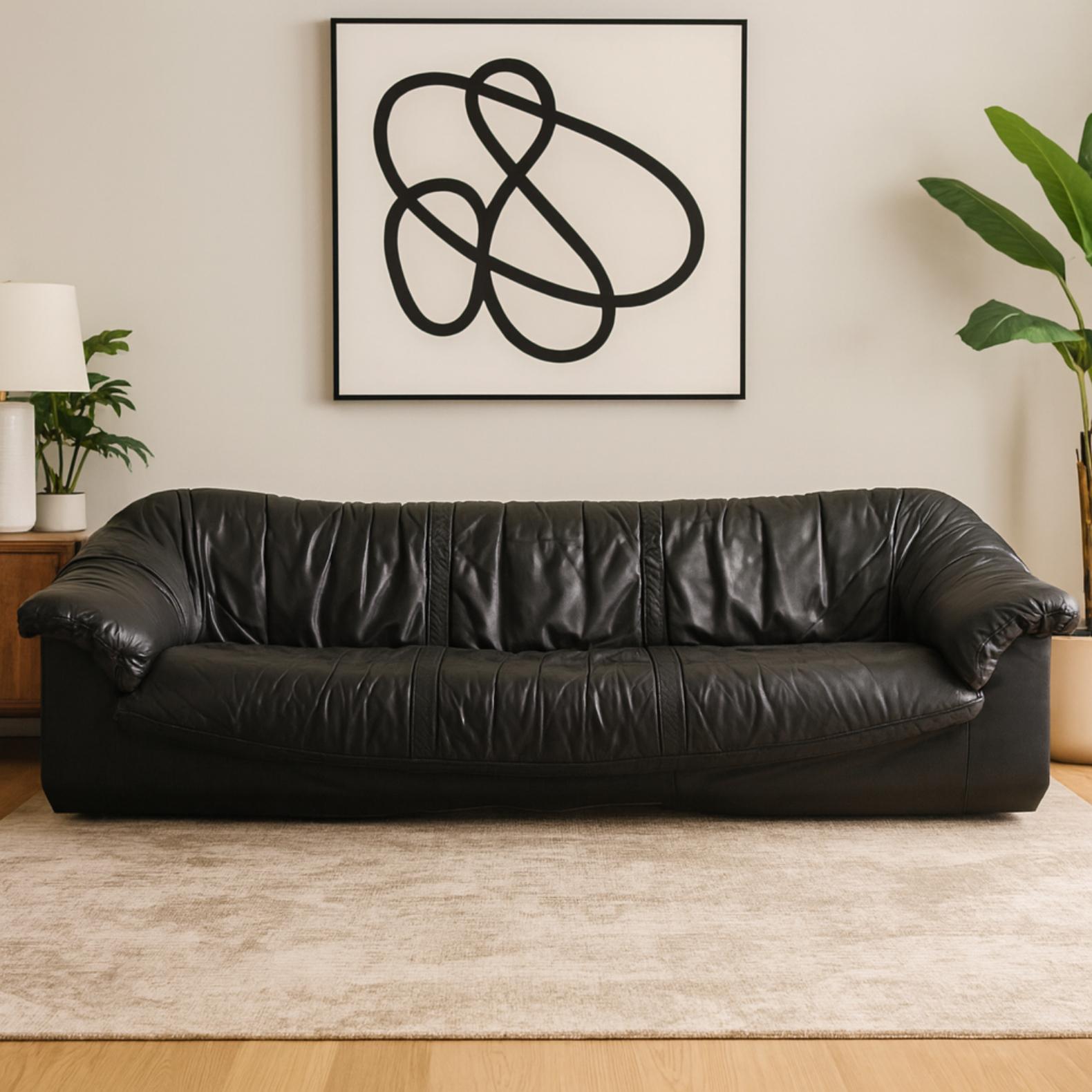 1970's スペースエイジ ラウンジ チェアポストモダン ブラック メタル