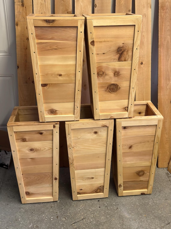 grovemade Wood Planter Tall short セット Mini Indoor Wooden Succulent Planter | Grovemade®