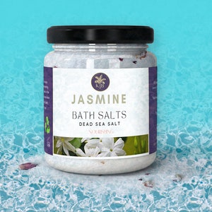 Jasmine Bath Salt with Rose Petals 10oz