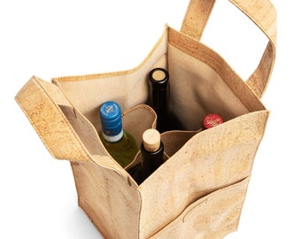 Cork Wine Tote Bag (4 Bottles)