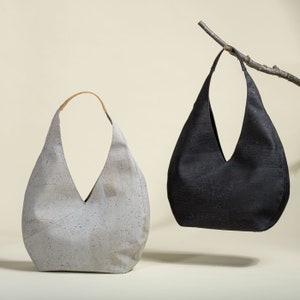 Cork Leather Womens Shoulder Bag Leather Handbag for Women, Leather Tote, Everyday Use shoulder bag, Handmade Crossbody bag, Gift for Her image 1