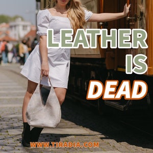 Cork Leather Womens Shoulder Bag Leather Handbag for Women, Leather Tote, Everyday Use shoulder bag, Handmade Crossbody bag, Gift for Her image 6