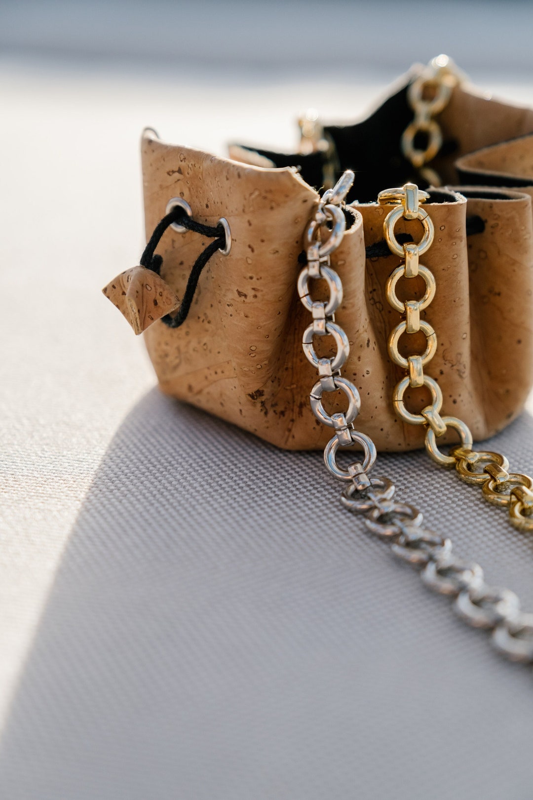 Cork Porto Jewelry Travel Pouch cork Drawstring Accessories - Etsy