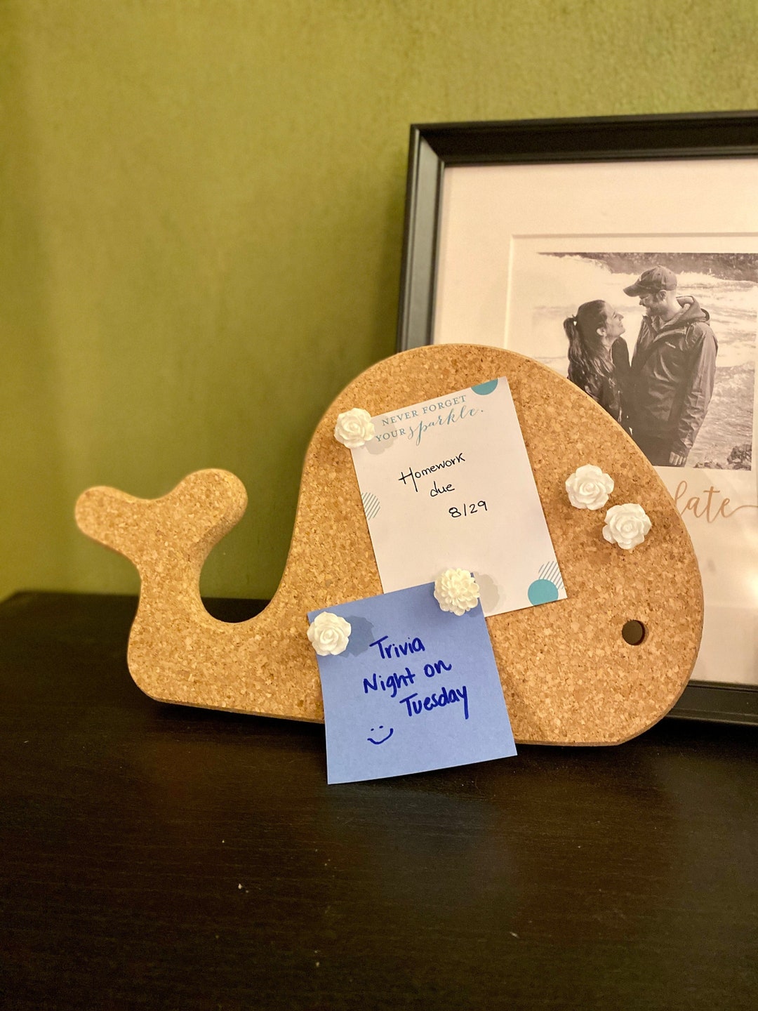 Upcycled Cork Memo Board cork Bulletin Board Pin Board Etsy