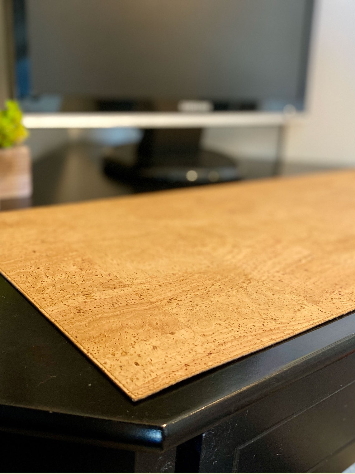 Workplace Desk Mat Natural Cork desk mat Laptop Soft Mat Etsy
