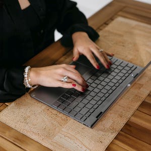 Cork Desk Mat (Natural desk mat, Laptop Soft Mat, Mousepad, Desk organizer, minimalist desk, modern office)