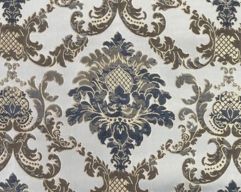 Vintage Damask Jacquard Fabric: Luxurious Upholstery, 54" Wide