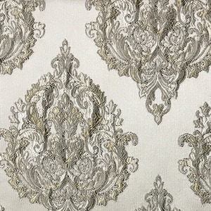 Gold Damask Motif Design Luxurious Jacquard Fabric For Upholstery, Cushions, Curtains, Chair, Table Linen, Craft - fabric by the metre/yard