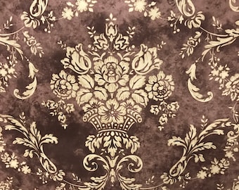 Tessuto in velluto damascato marrone: Royal Upholstery & Curtains - tagliato su misura