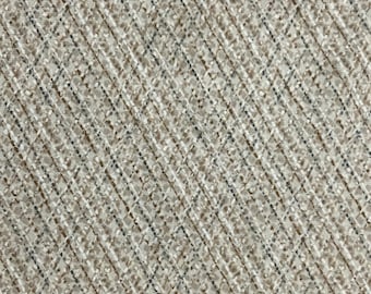 Tela de terciopelo geométrico enrejado color carbón para tapicería, cortada a medida: sofá, cortinas, sillas y manualidades, 137 cm de ancho.